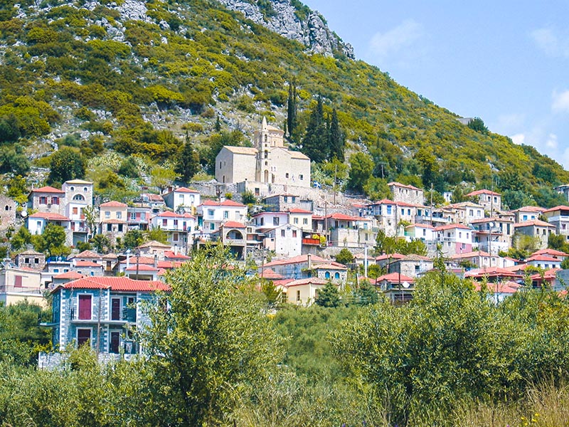 ﻿Το χωριό Προσήλιο στη Μεσσηνία